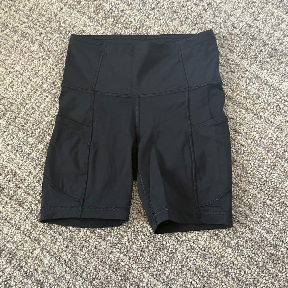 Lululemon Athletica Black Fast and Free shorts